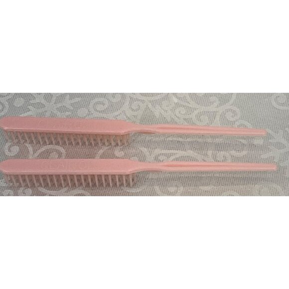 Vintage Clairol Pink Teasing Brush Set of 2 - Picture 10 of 10